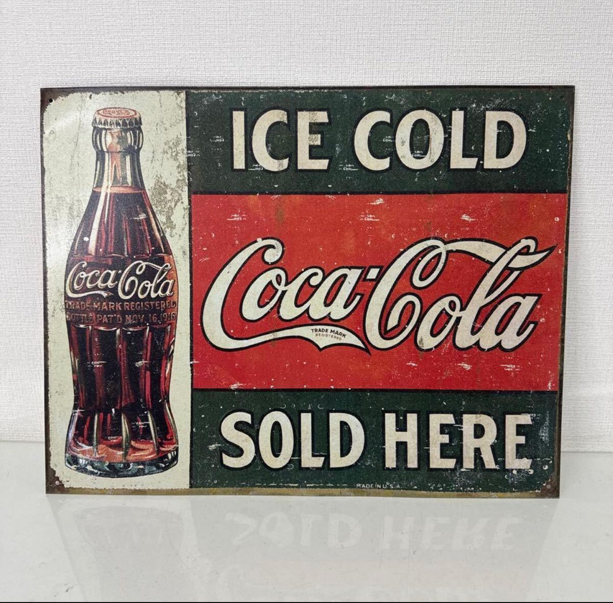 ⭐️更に値下げ⭐️コカコーラ　ブリキ看板　昭和　レトロ ⭐️更に値下げ⭐️コカコーラ ブリキ看板 昭和 レトロ