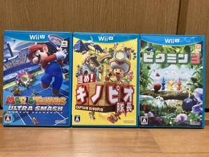 Wii U マリオテニス ウルトラスマッシュ 進め! キノピオ隊長 ピクミン3 計3本セット