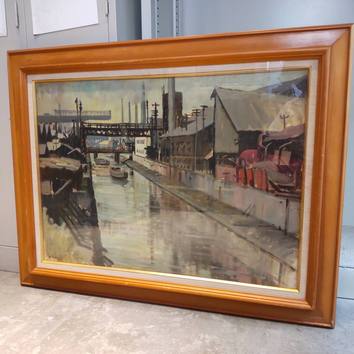 専用　真作　油彩画　Y・SAKO　作品　ミラノ旧市街風景　サイン　額装品 専用 真作 油彩画 Y・SAKO 作品 ミラノ旧市街風景 サイン 額装品