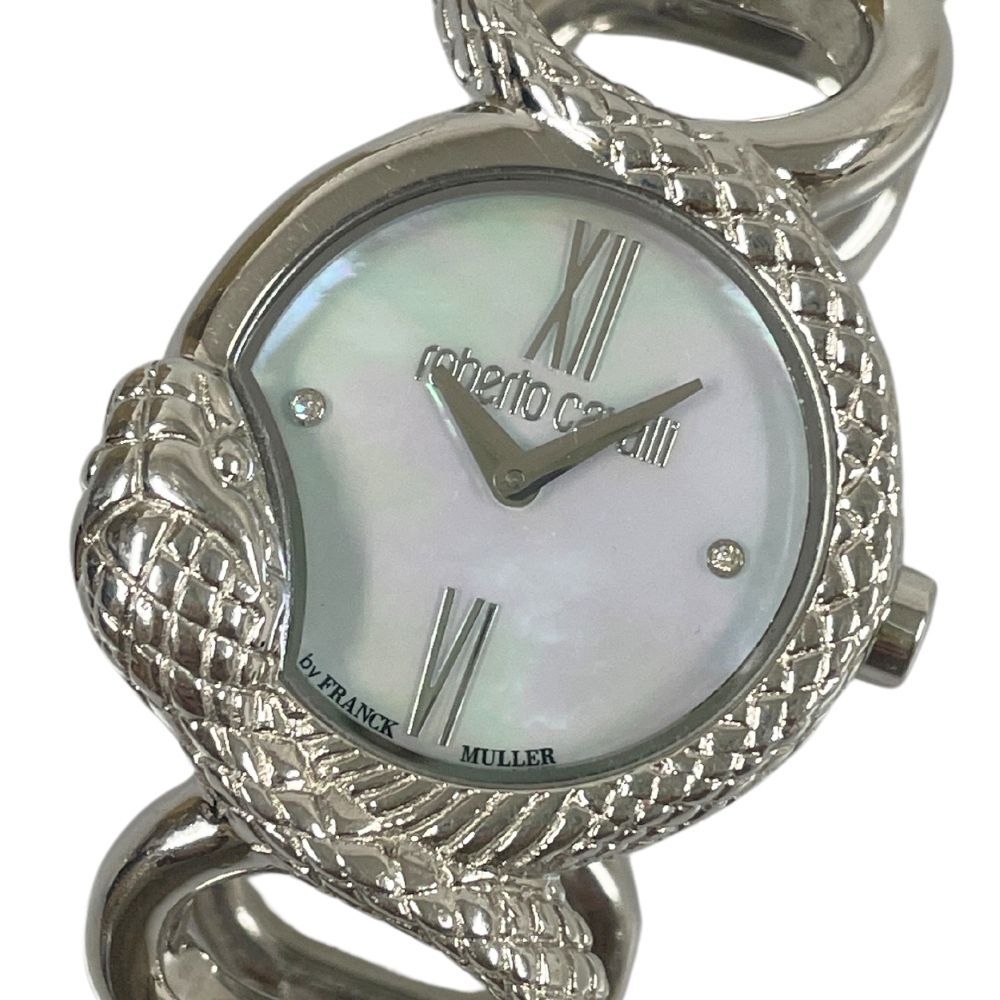 ROBERTO CAVALLI ロベルトカバリ レディース 2P シェル文字盤 