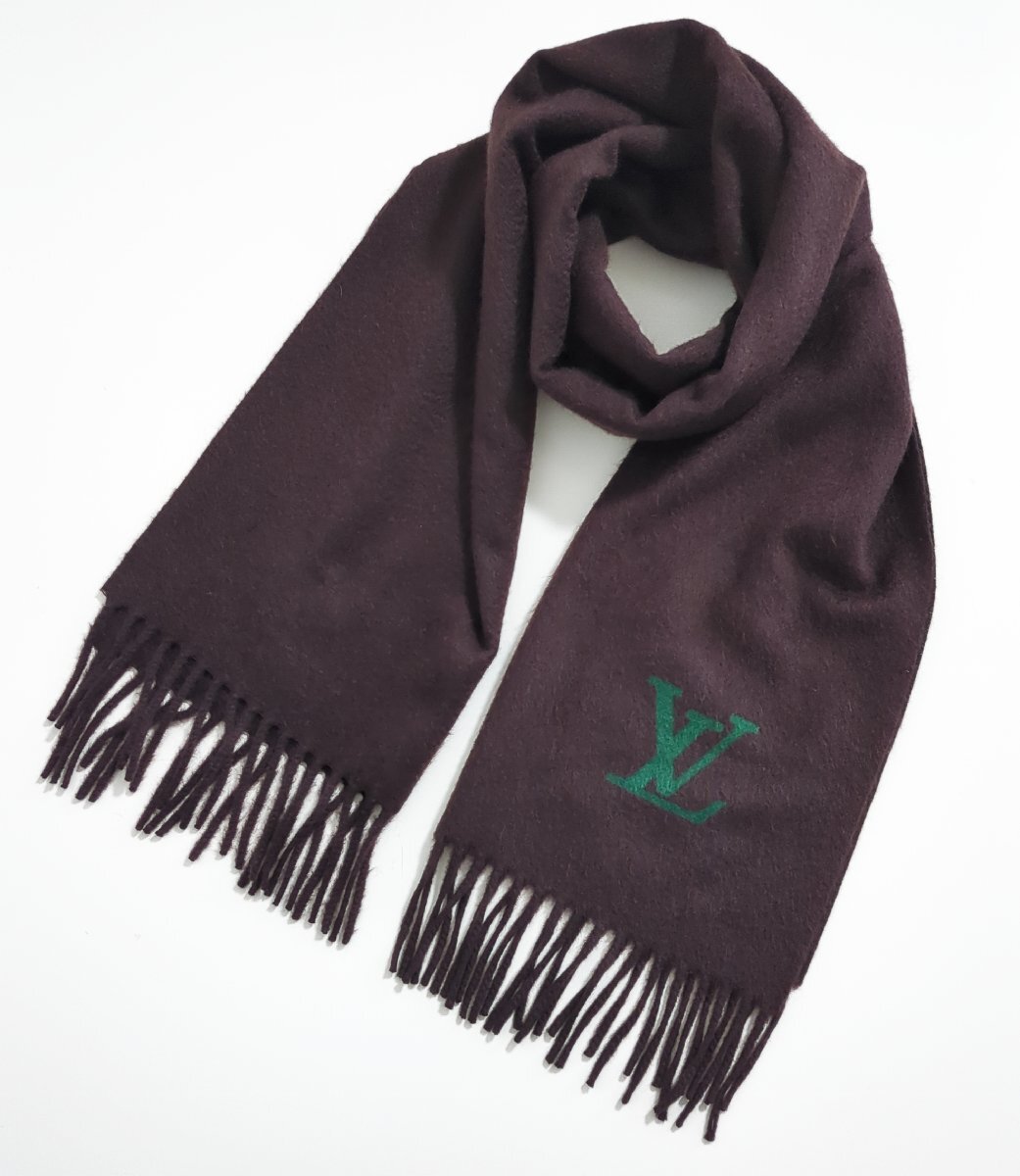 【新品未使用】LOUIS VUITTON マフラー カシミア混 LOUIS VUITTON - □ルイ・ヴィトン□マフラー□美品□カシミア混