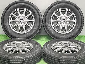 【バリ溝!!】ユーロスピード 12in 4.00B +42 PCD100 アイスガード iG91 145/80R12 サンバー ハイゼット キャリィ エブリィ アクティ 即納