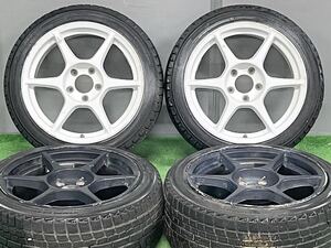 【希少!!】バーディクラブ P1レーシング 17in 8J +42 PCD114.3 4本 180sx シルビア アルテッツァ チェイサー JZX100 FD3S S2000