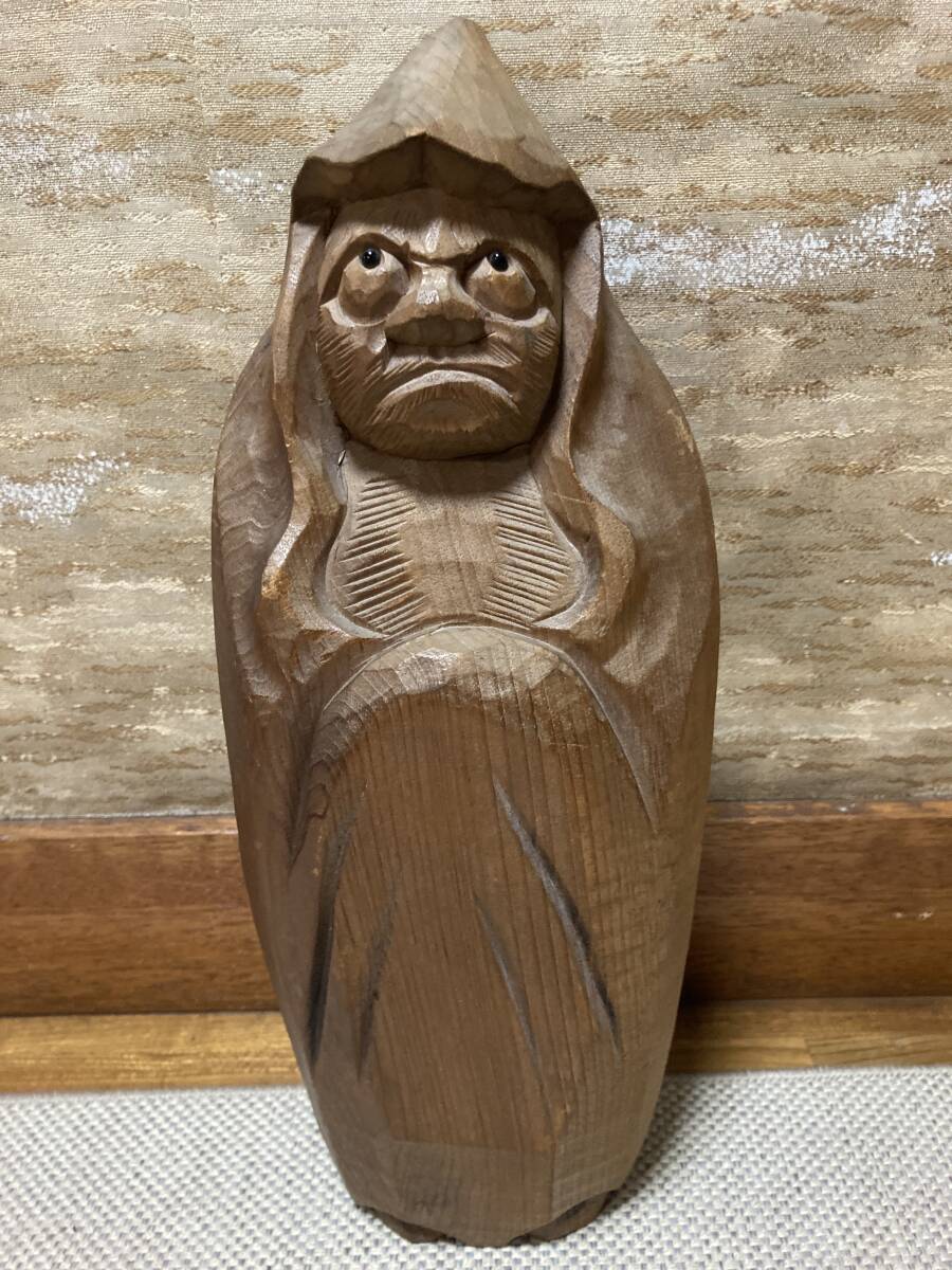 木彫　達磨 木彫達磨 | 古物屋 壱両