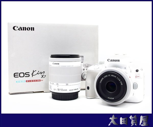 Canon - 未使用に近い美品❤️キャノン EOS Kiss X7 ホワイト 白 EOS キヤノン デジタル一眼 CANON Kiss X7 ホワイト ダブル
