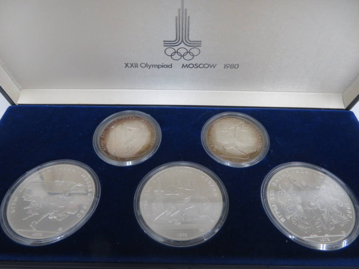 モスクワオリンピック1980 記念メダル6枚セット　銀貨 モスクワオリンピック 記念コイン 記念メダル 銀貨 1980 5枚