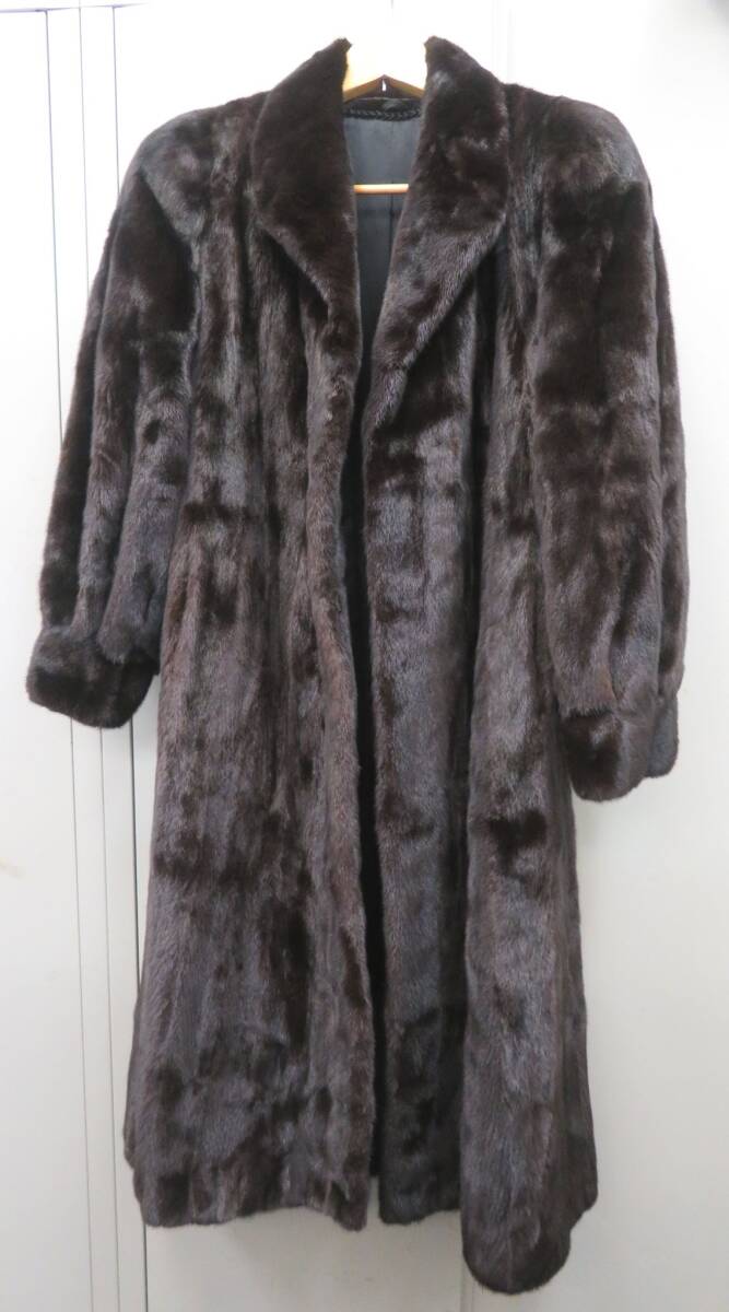 極美品 ブラックグラマ ピエールバルマン ミンク ファーコート ダブル ミドル丈 極美品 ブラックグラマ ピエールバルマン ミンク ファーコート