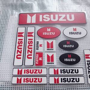 【ゆうパケット送料込】ISUZU(いすゞ) ステッカー 横12.3cm×縦12.3cm ① 117 ベレット ジェミニ エルフ フォワード ギガ