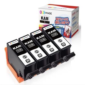 GPC Image 互換インクカートリッジ カメ KAM-BK-L ブラック (計4本) 増量タイプ エプソン(Epson)用 KAM-BK カメ インク