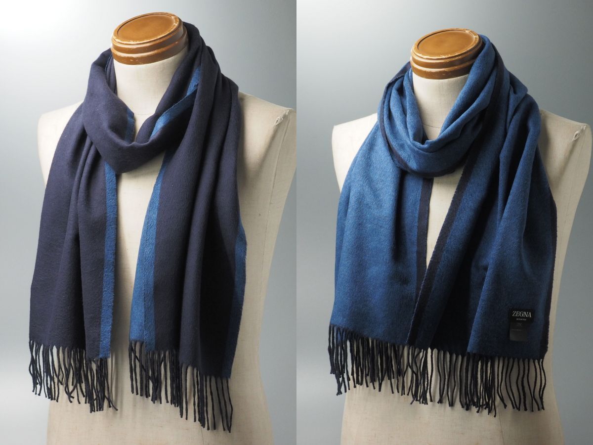 新品未使用 Ermenegildo Zegna ゼニア 大判ストール マフラー ZEGNA 未使用 ゼニア ブランド マフラー エルメネジルド・ゼニア