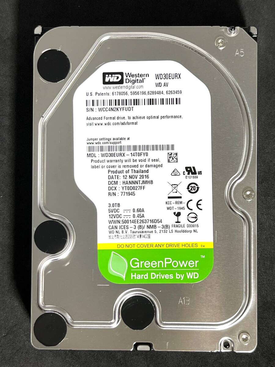 Western Digital WD30EURX （3.5インチHDD 3TB） Amazon | Western Digital HDD 3TB WD AV-GP TV録画 オーディオ