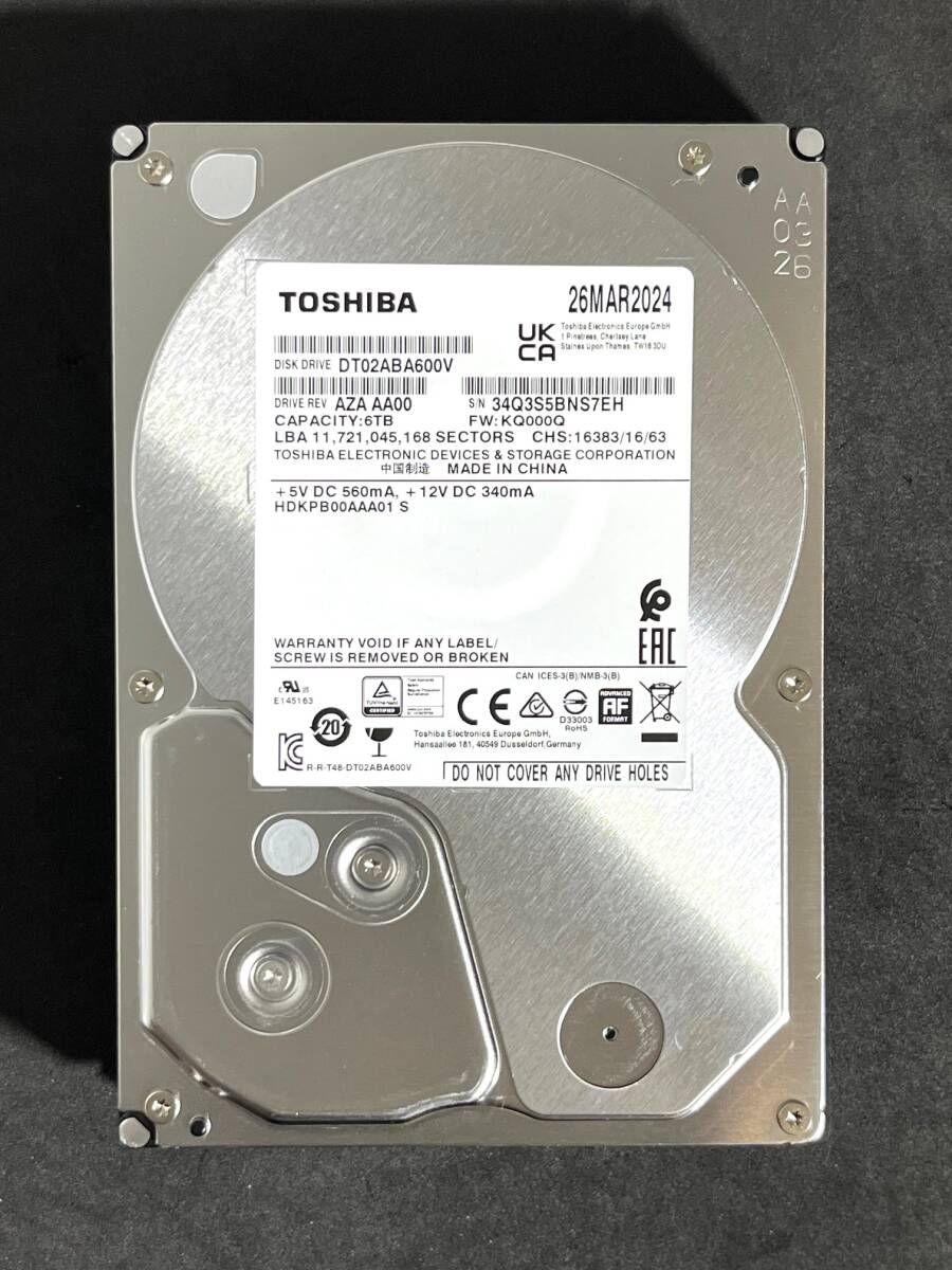 【中古品】3.5インチHDD　6TB×2台 使用時間200時間未満 2025年最新】Yahoo!オークション -3.5インチ hdd 6tbの中古品・新品