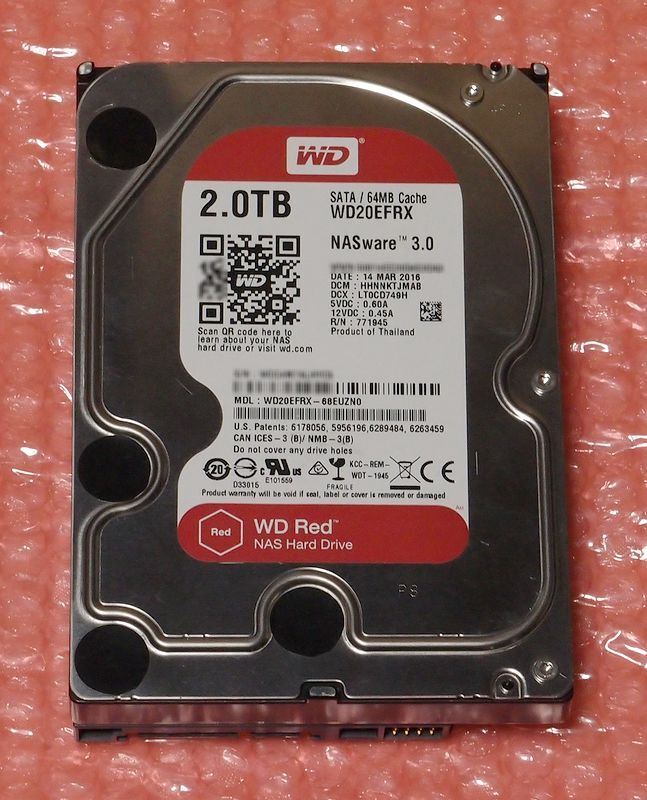 【中古】WD Red 2TB（WD20EFAX-68FB5N0） 5本セット 中古】WD Red 2TB（WD20EFAX-68FB5N0） 5本セット WD20EFZX