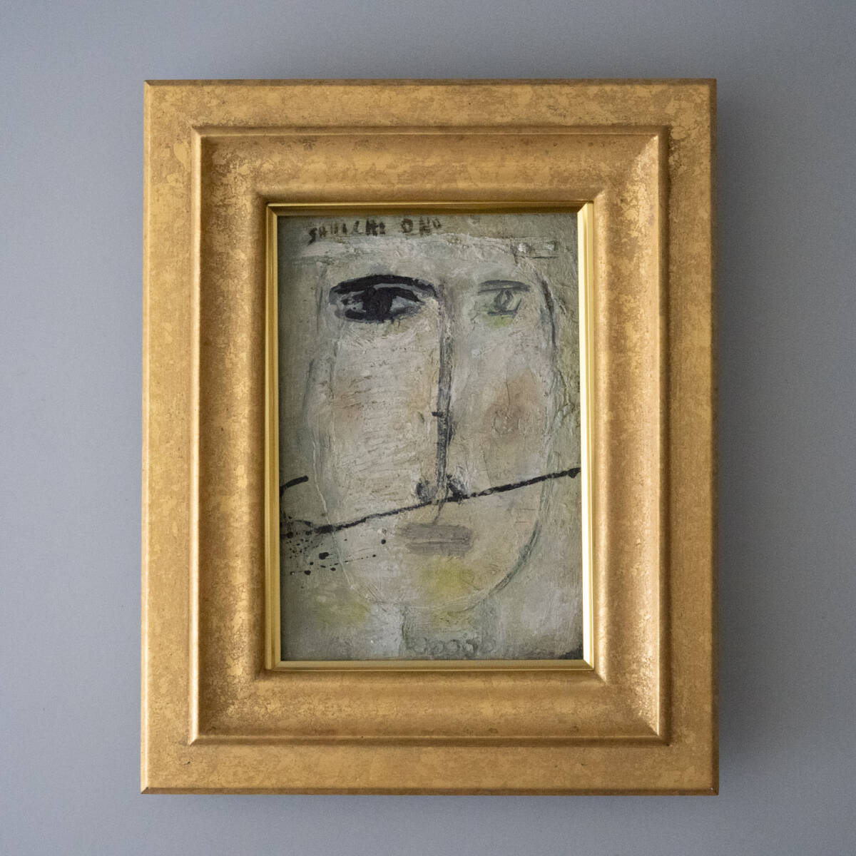 【真作保証】小野州一「マリオネット」油彩 真筆 直筆サイン 画廊シール有り 絵画 真作保証】小野州一「マリオネット」油彩 真筆 直筆サイン 画廊