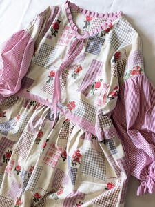 :ハンドメイド:コットンローズのワンピ♪