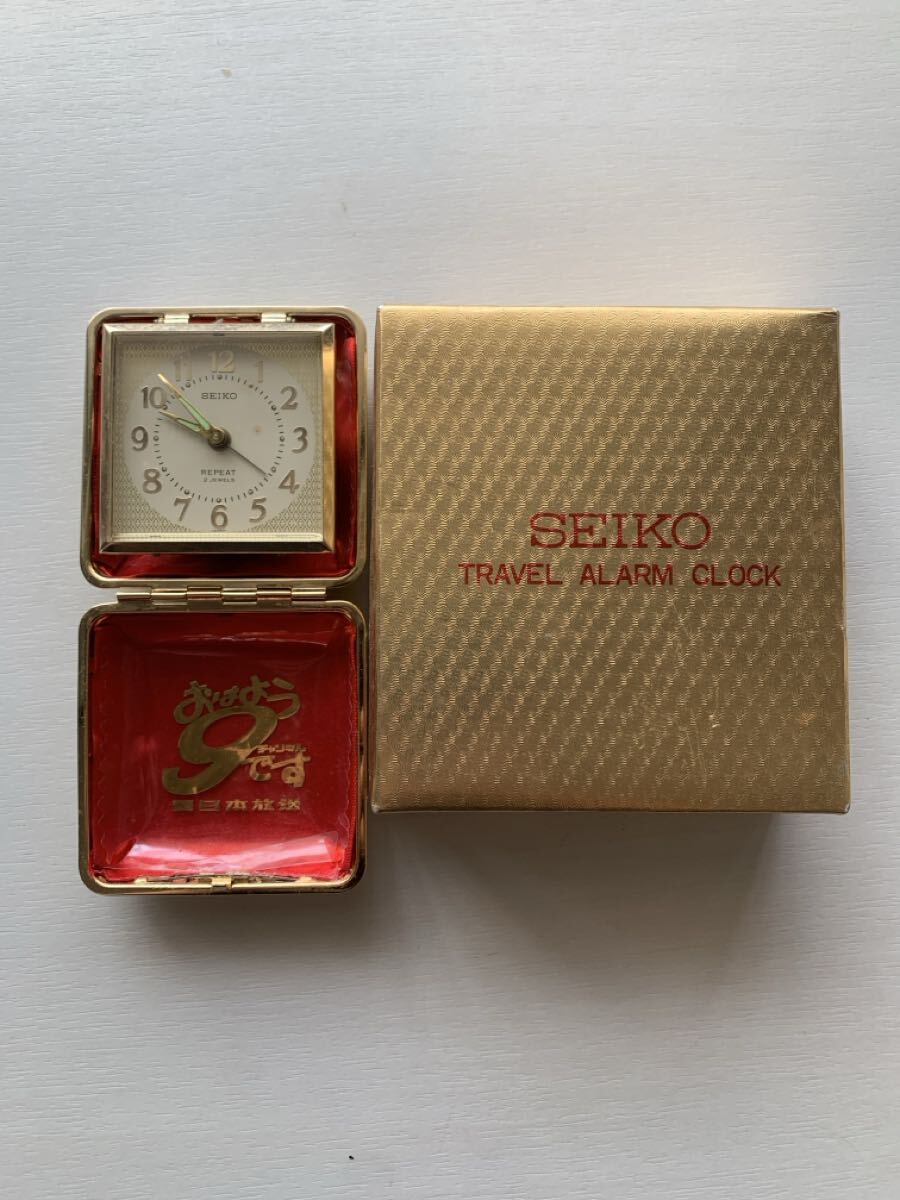 SEIKO JH２００　折りたたみ式トラベルクロック 黒 赤 SEIKO JH200 折りたたみ式トラベルクロック 黒 赤 SEIKO