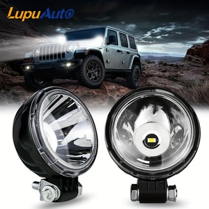 2個セット 車用 LED ヘッドライト ホワイト 白 8cm オフロード 30W 防水 12-24V フロント 明るい バイク トラック フォグライト t4107