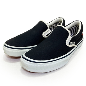 バンズ クラシック スリッポン ネイビー ホワイト 26.0cm VANS CLASSIC SLIP-ON 正規品 美品 キャンバス 紺 カジュアル サーフ スケート