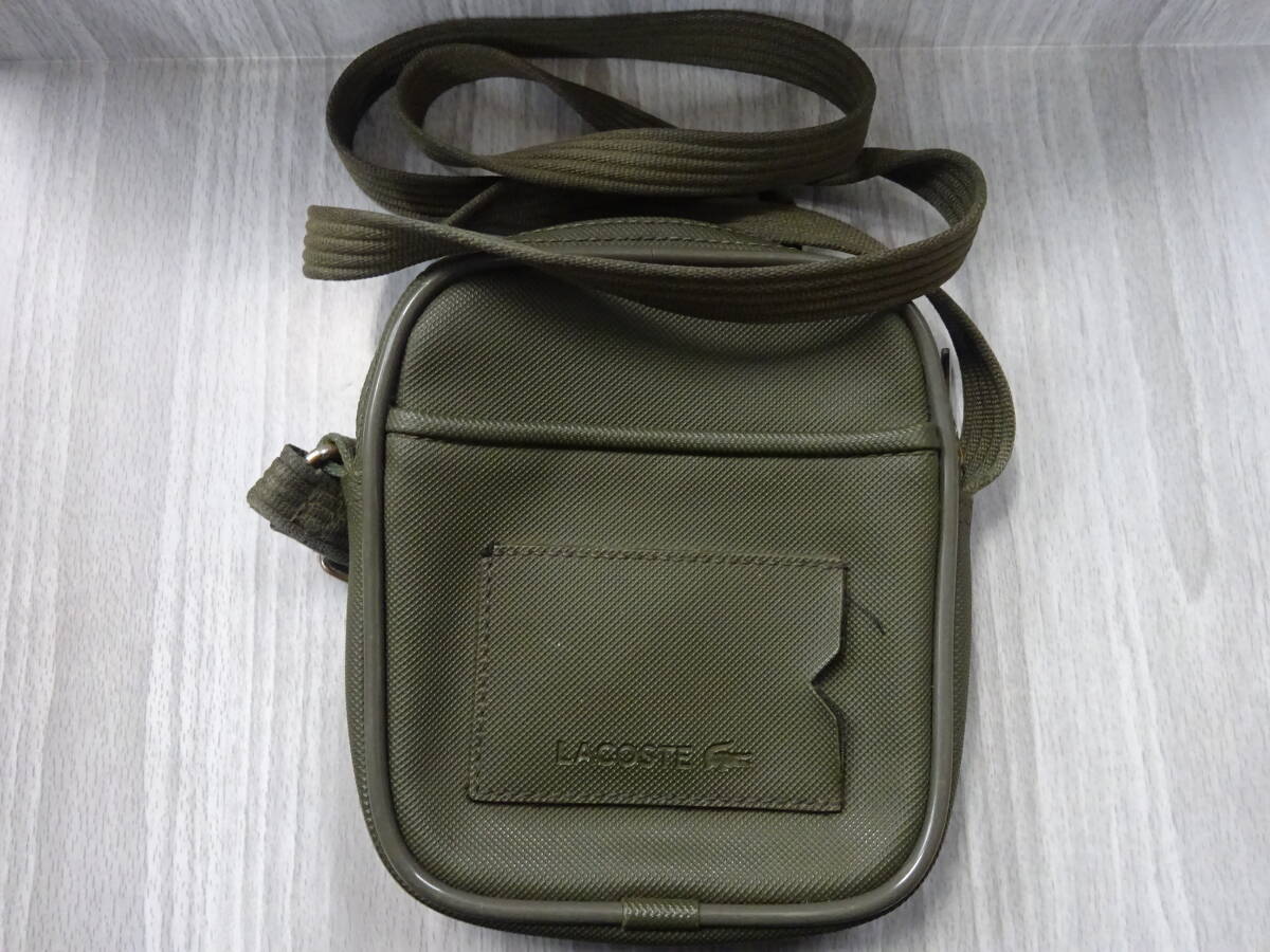 未使用品　LACOSTE ラコステ　メッセンジャーバッグ　カーキ　レザー　革 2025年最新】Yahoo!オークション -lacoste バッグの中古品・新品