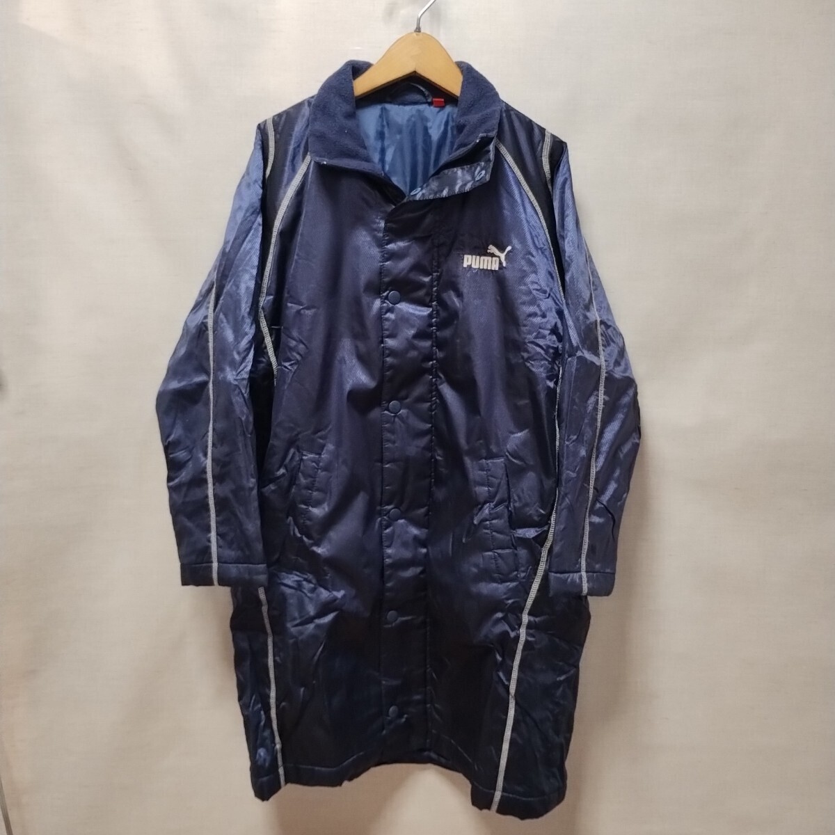プーマPUMA子供服キッズ中綿入りナイロン素材ベンチコートパーカー無し140
