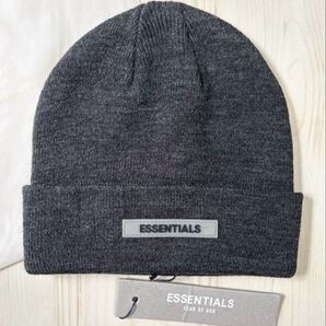 essentials エッセンシャルズ fear of god フィアオブゴッド ニット ビーニー ユニセックス メンズ レディース ニット帽 グレー