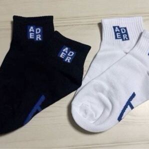 二足セット ADER ERROR アダーエラー くるぶし上 踝上 ソックス 靴下 黒 白 韓国ファッション BTSやG-DRAGON好きにオススメ!!