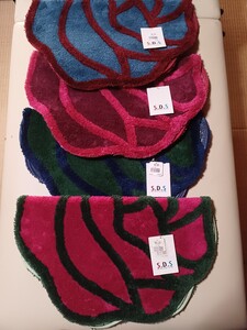 S.D.S 薔薇 バス トイレ マット 絨毯 ラグ 半額以下 3枚まとめ売りセット