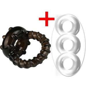 コックリング 仮性包茎矯正 勃起不全 早漏改善 防止 ペニス 亀頭露出 男性機能補助 シリコン 二点式 ホールド ダブル+おまけ 匿名OK送料込