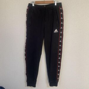 【USED】adidas アディダス スウェットパンツ スキニー メンズLサイズ 黒  トラックパンツ スポーツ