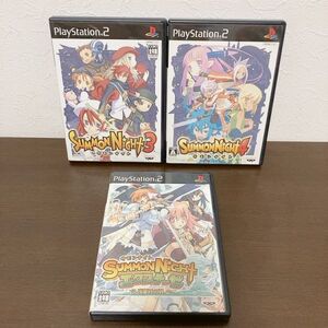 【中古】〈PS2ソフト〉3本セット サモンナイト3&4&エクステーゼ 夜明けの翼 プレイステーション2 プレステ2★E2510-0168