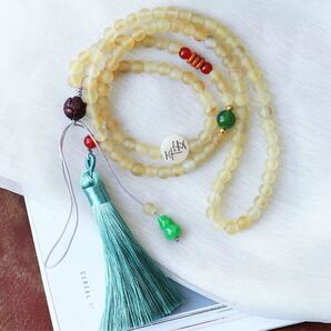 新品 羊の角 ブレスレット 超希少 108粒 3層巻き 限定一点 送料無料