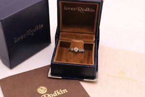 【美品】Loree Rodkin ローリーロドキン Antique Renaissans 18K YG SV 925 リング 8.5号 2.4g シルバーアクセサリー 箱 保証書付【漂亮】
