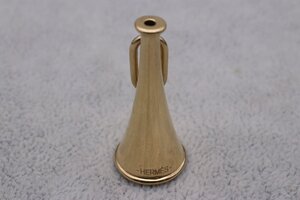 【中古美品】HERMES エルメス ラッパ トランペット ペンダント トップ 楽器モチーフ ゴールドカラー 30×14mm アクセサリー