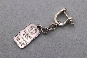 【美品】TIFFANY&Co. ティファニー インゴットトップ SV999/925 36.1g シャックルキーリング 1/2Oz Ag シルバー 希少モデル【漂亮】