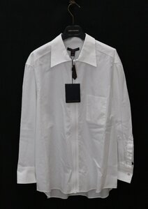 【美品】LOUIS VUITTON ルイヴィトン モノグラム ジップアップ 長袖 シャツ ホワイト 23SS RW231B XKG FOTO39 サイズ44 コットン【漂亮】