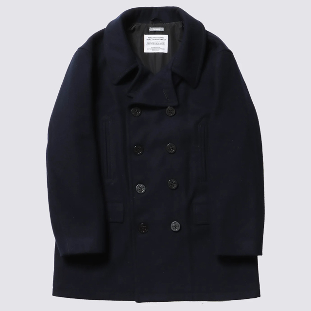 【美品】 double RL 10 button ピーコート　ネイビー　M 美品】 double RL 10 button ピーコート ネイビー M POLO Ralph