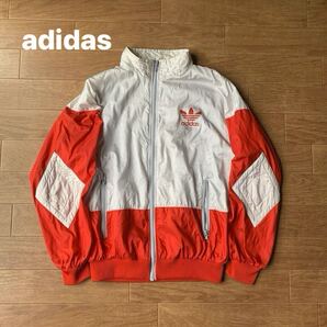 90s Old adidas アディダス ナイロンジャケット ウインドブレーカー エルボーパッチ バイカラー 常田大希着用 King Gnu