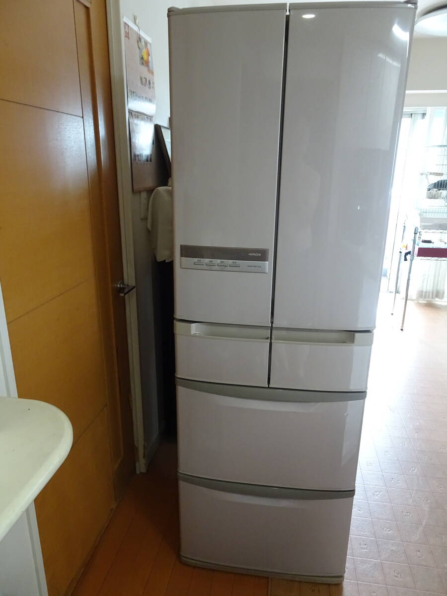 moka⭐︎様お取り置き再出品 HITACHI 大型冷蔵庫 470L 2012年 HITACHI 冷蔵庫［5ドア/左開き/470L/ライトゴールド] ☆大型配送