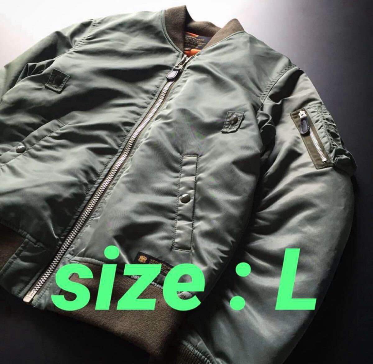 新品未使用タグ付き ネイバーフッド × ショット MA-1 フライトジャケット NEIGHBOR HOOD(ネイバーフッド) MA-1フライトジャケット 162SZNH