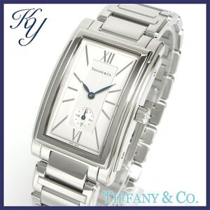 1円~ 3ヶ月保証付き 磨き済み 美品 本物 美品 人気 TIFFANY ティファニー グランド スモールセコンド ホワイト メンズ 時計