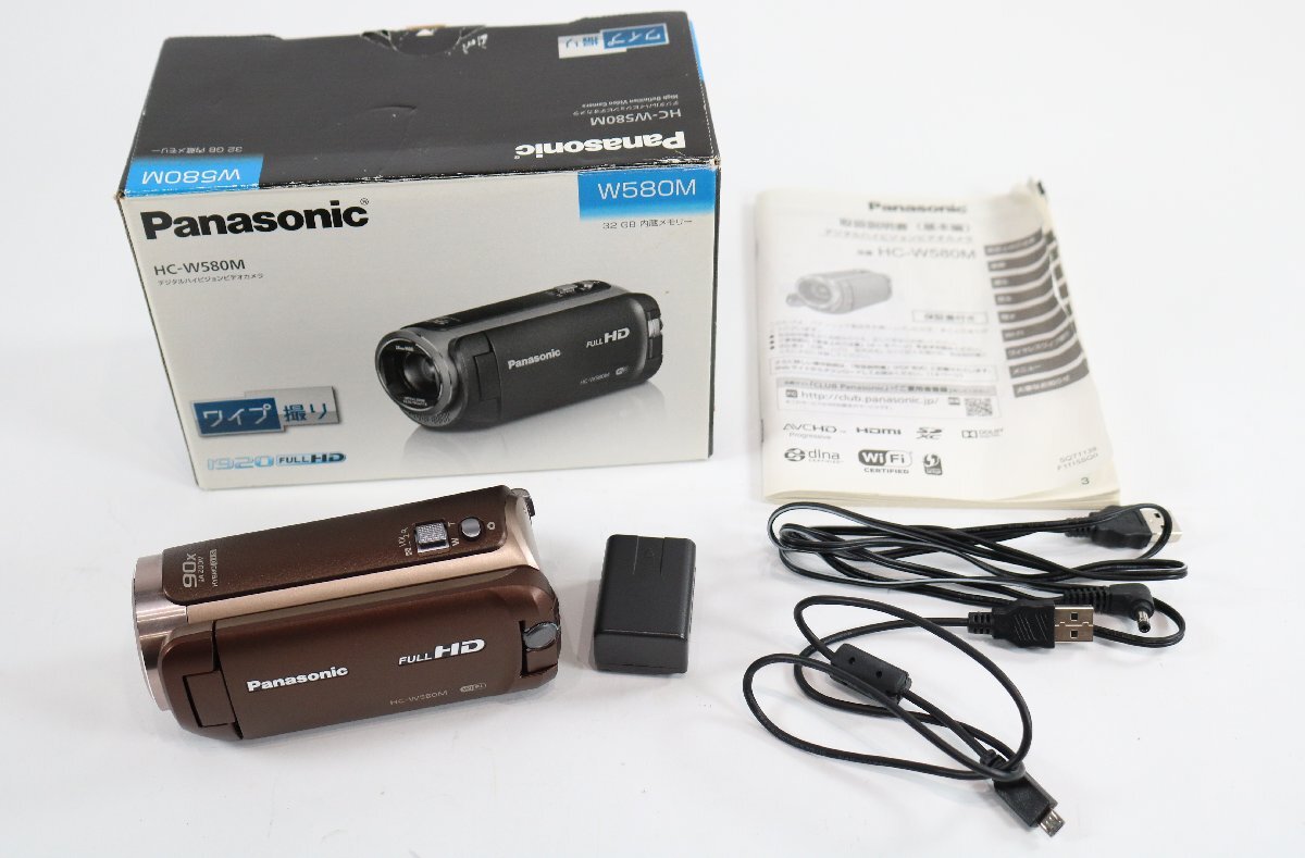 美品◆PANASONIC HC-W580M◆ブラウン Amazon | パナソニック HDビデオカメラ W580M 32GB サブカメラ