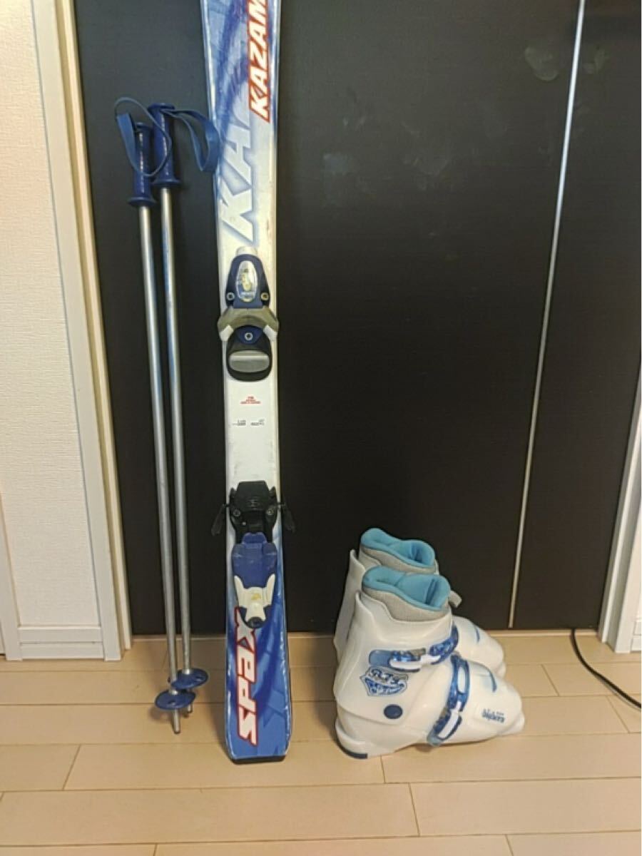 メンテ済 110cm 靴20cm STREULE 子供用スキーセット 中古 メンテ済 110cm 靴20cm STREULE 子供用スキーセット 中古 メンテ