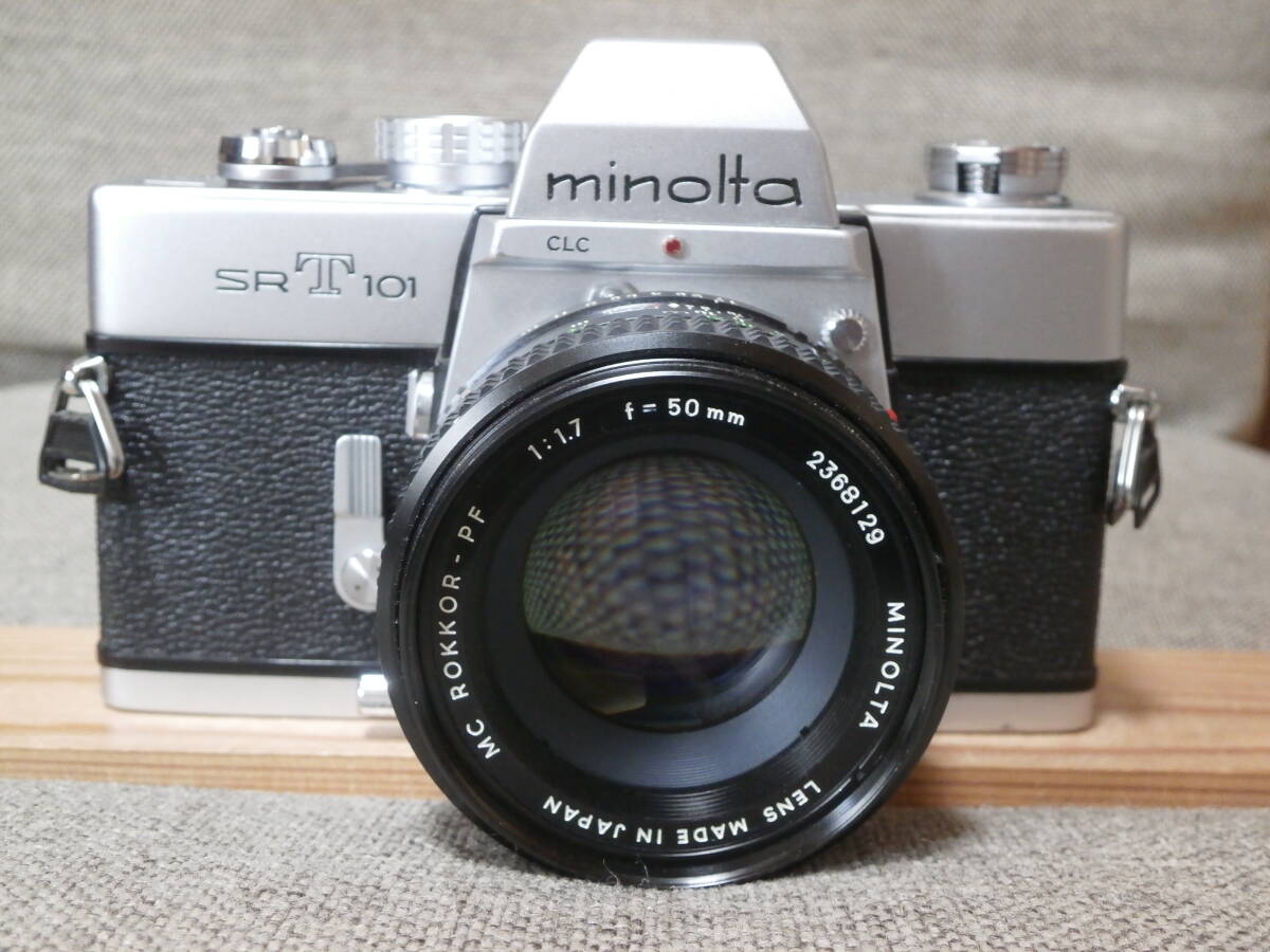 【動作確認済】Minolta SRT101 + MC 35mm F2.8 Minolta SRT 101 Chrome 35mm Camera w/ 35-70mm Lens -New