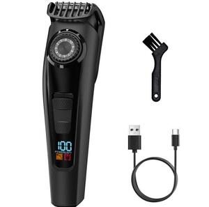 ヒゲトリマー メンズ 髭トリマー USB-C急速充電 髭剃り LEDディスプレイ