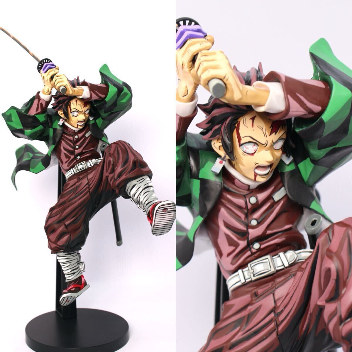 鬼滅の刃 竈門炭治郎 フィギュア リペイント ２次元彩色 ヒノカミ神楽 煉獄 鬼滅の刃 竈門炭治郎 フィギュア リペイント 2次元彩色