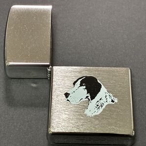 zippo 犬 ドッグ 前面加工 外側ケース アウター シルバー 希少モデル 2015年製