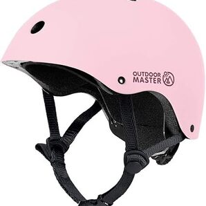OUTDOORMASTER 子供用自転車ヘルメット こども ヘルメット 子供 スポーツヘルメット CPSC安全規格 ASTM安全規格 女の子 (ピンク S)