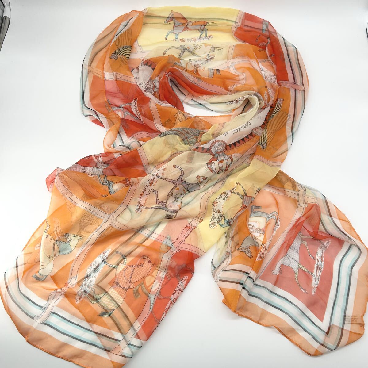 2025年最新】Yahoo!オークション -エルメス スカーフ オレンジ