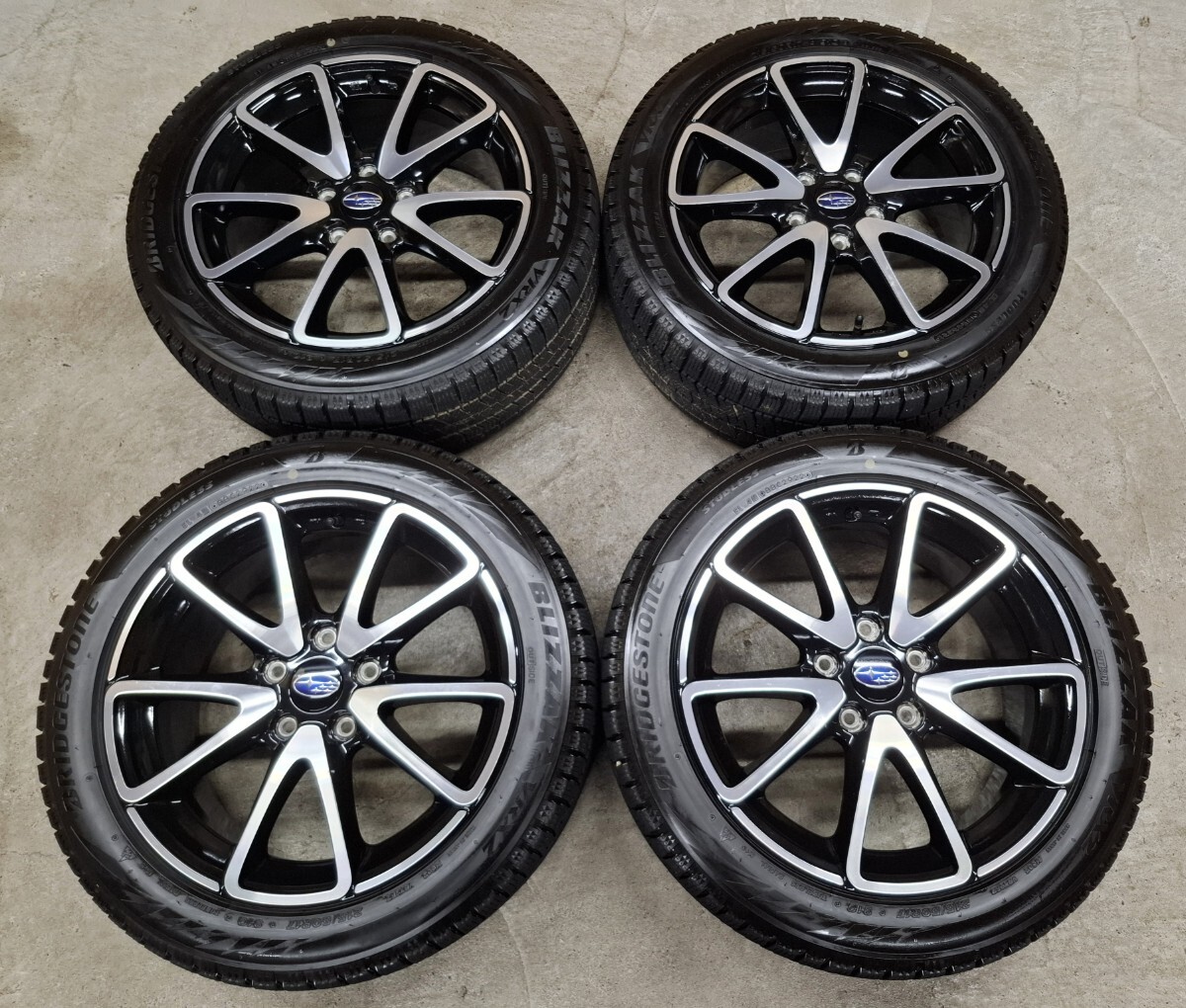 スバル レヴォーグ 純正 ホイールタイヤ 4本 2022年 スタッドレス SUBARU スバル レヴォーグ VM系 純正 18インチ ホイール 4本 7.5
