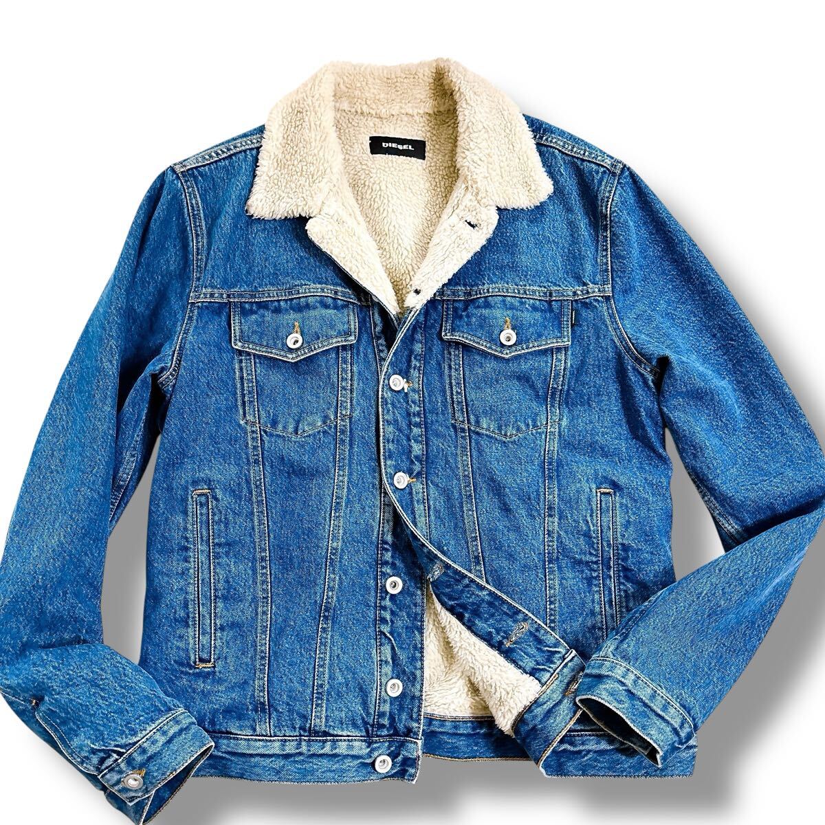 DIESEL デニムジャケット 中ボア　美品 maestoso_ds-jkt-74-maestoso